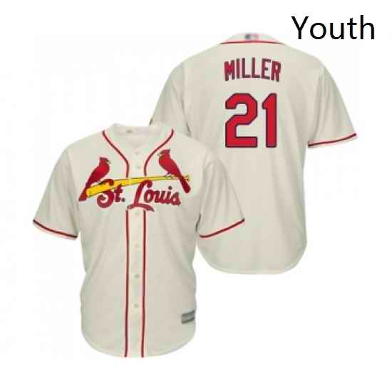 Youth St Louis Cardinals 21 Andrew Miller Replica Cream Alternate Cool Base Baseball Jersey